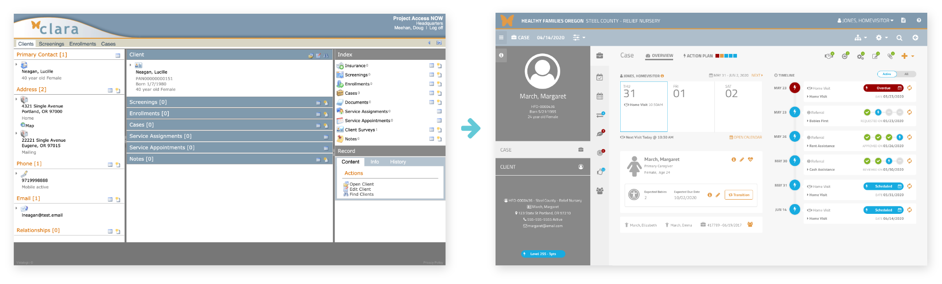 New look and feel for the Clara interface